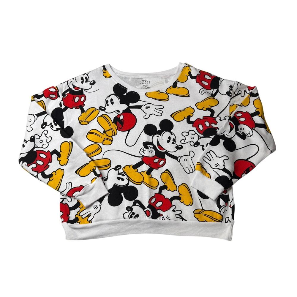 Disney Mickey Mouse All Over Print Crewneck Sweatshirt XL